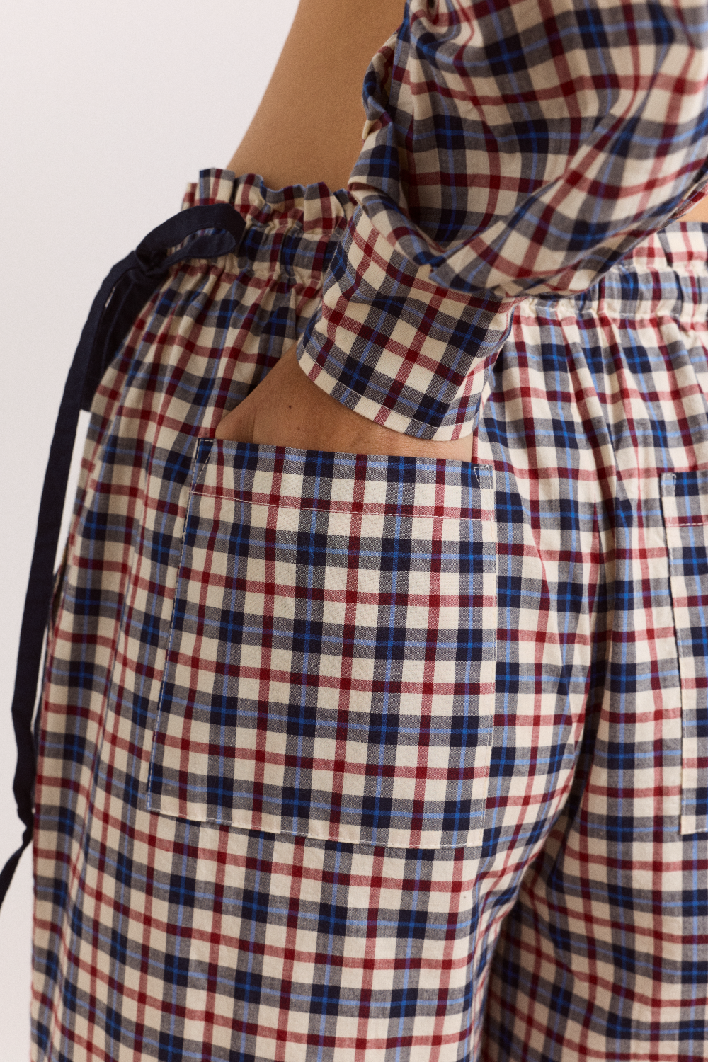 Aletta Pyjama Set - Cherry Navy Check