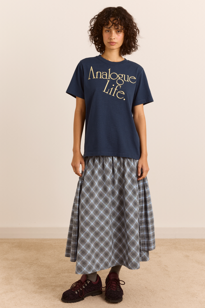 Analogue Life Dad Tee - Navy