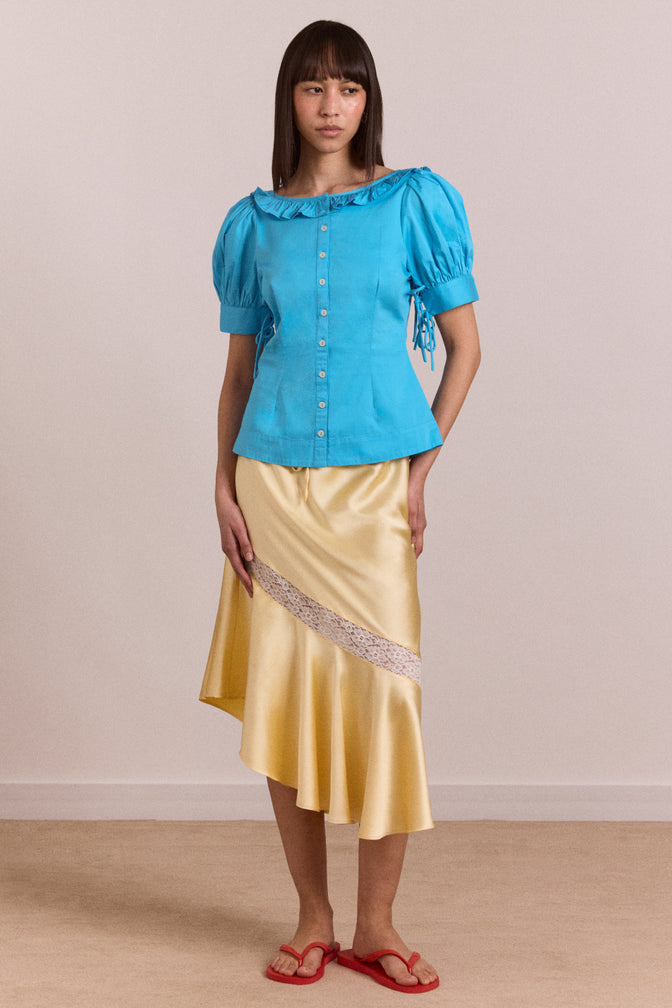 anke blouse - river blue