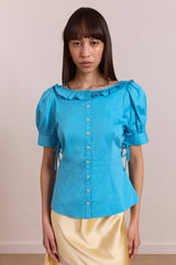 anke blouse - river blue