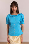 anke blouse - river blue
