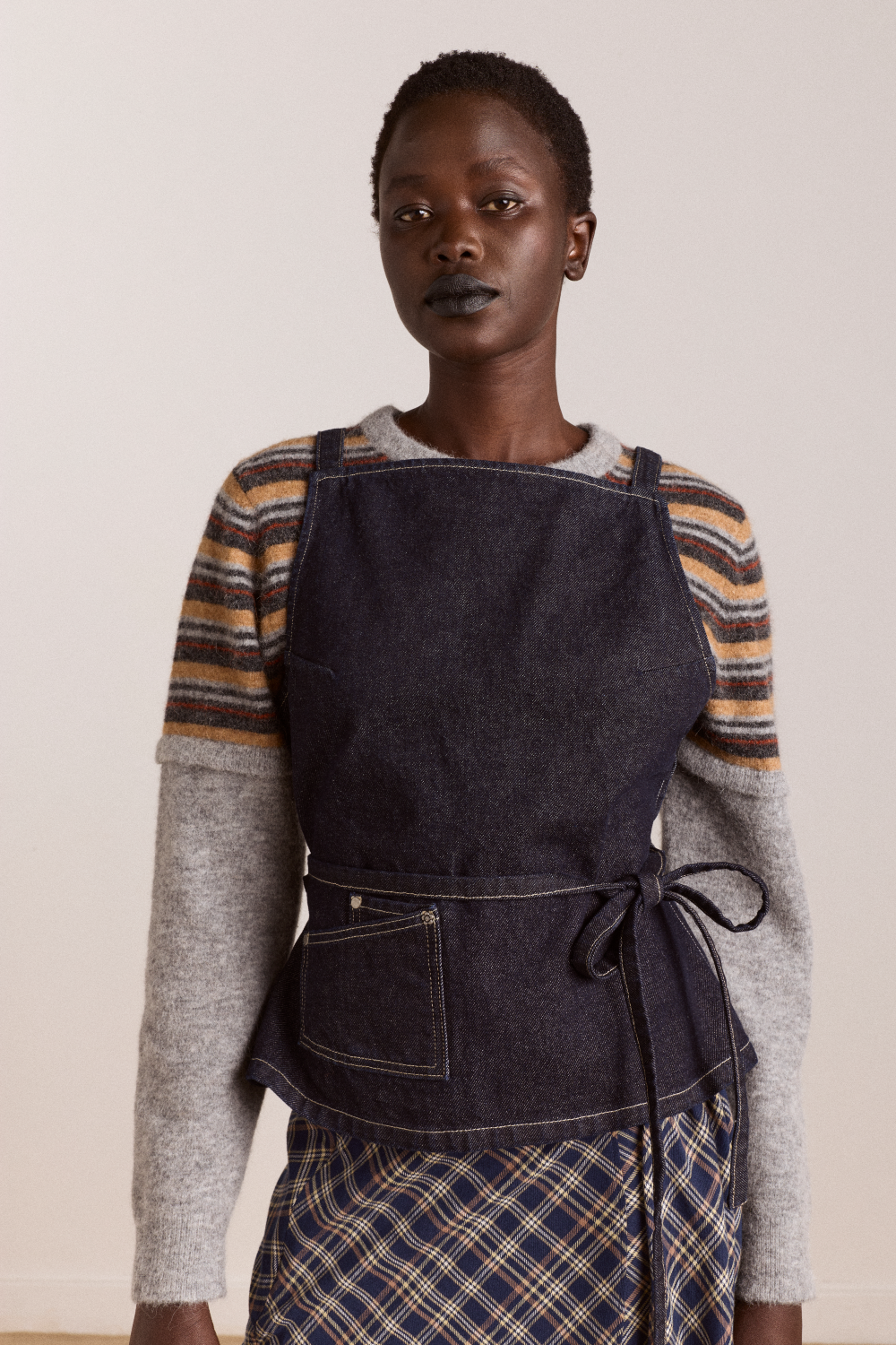 Annabelle Apron Top - Indigo