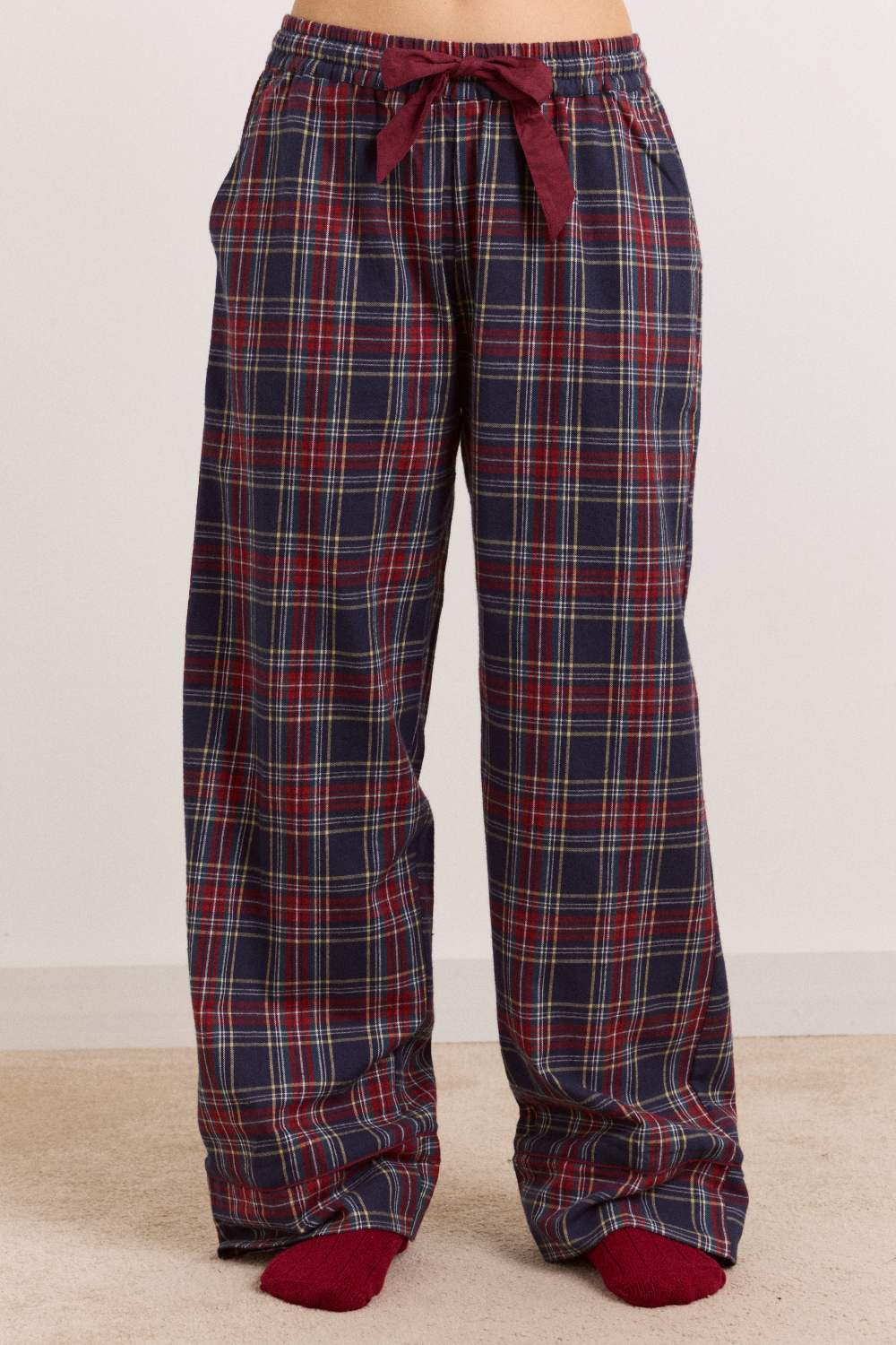 Antonella Flannel Pyjama Set - Tawny Check