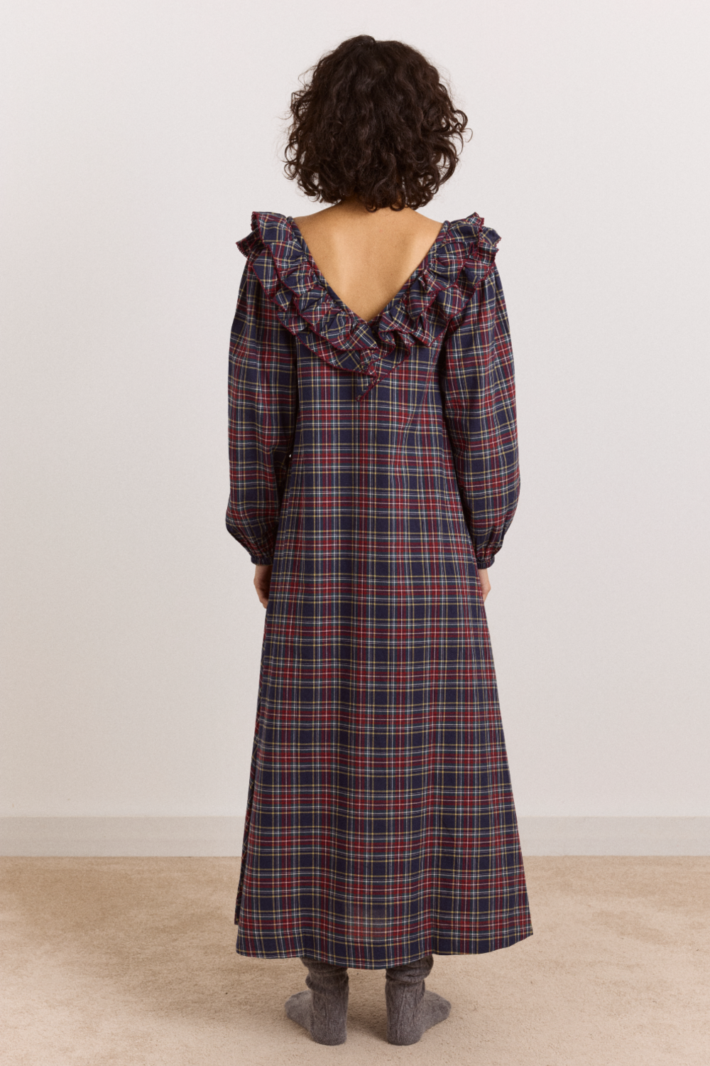 Barbs Nightdress - Tawny Check