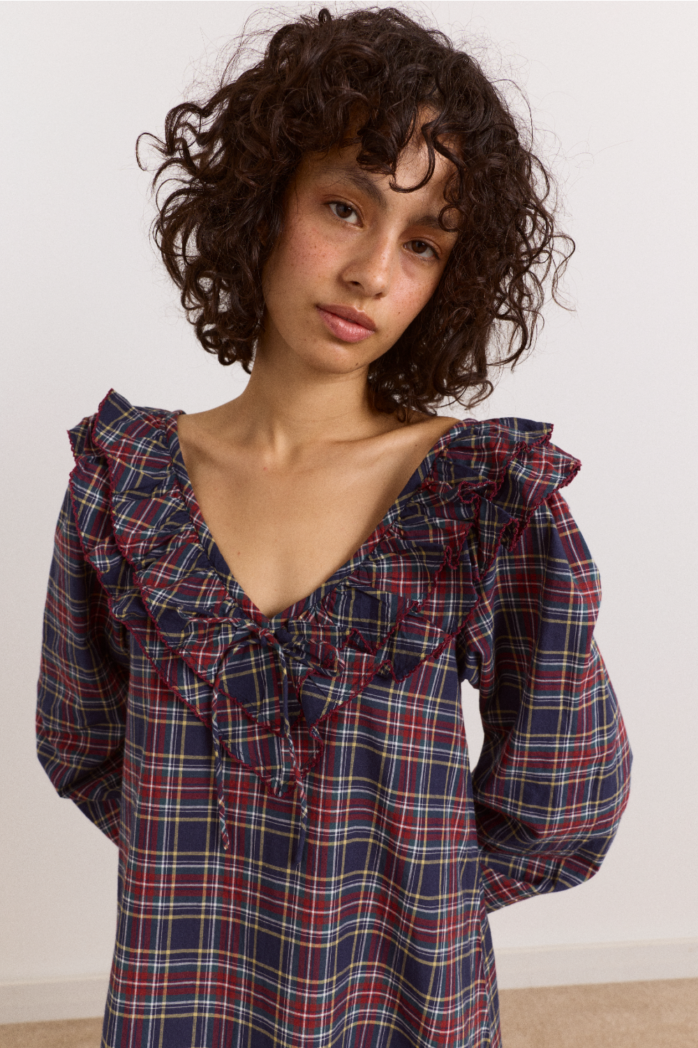 Barbs Nightdress - Tawny Check