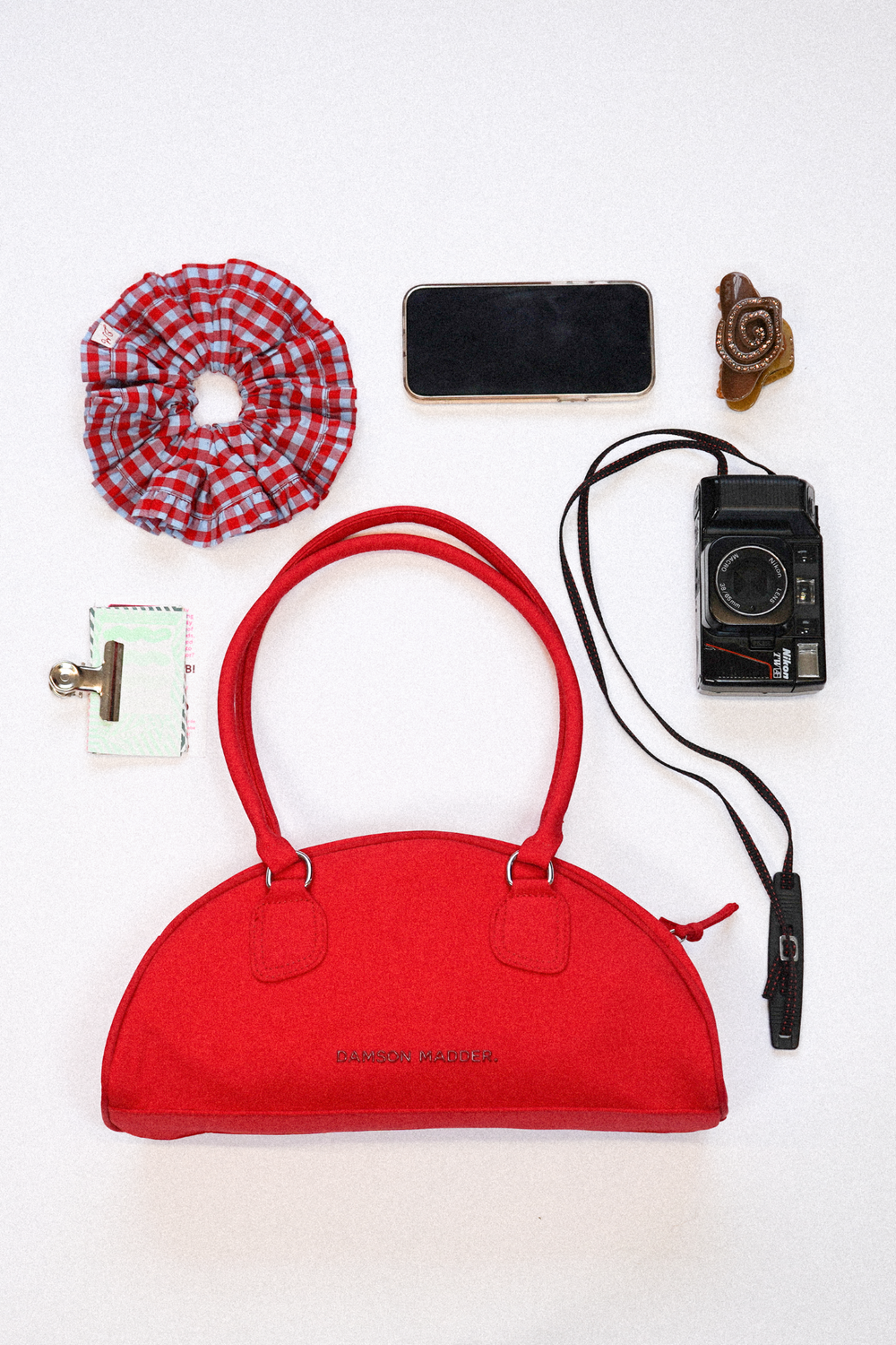 berta bowler bag - red