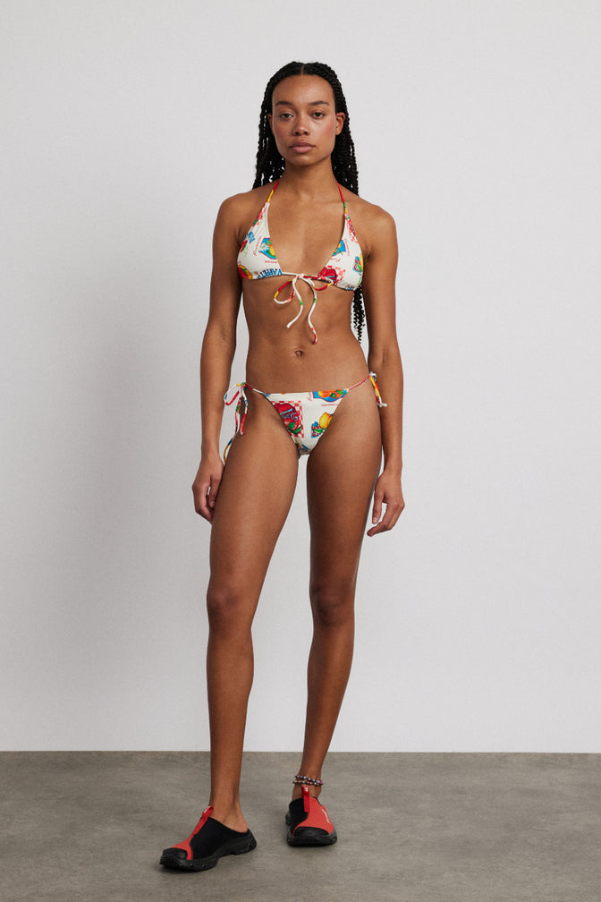 Tie Side Bikini Bottom - Fruit Labels