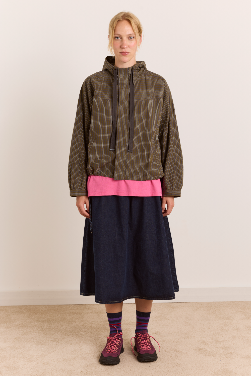 Blake Hooded Jacket - Orion Check – Damson Madder