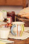 hand painted angular mug - striped
