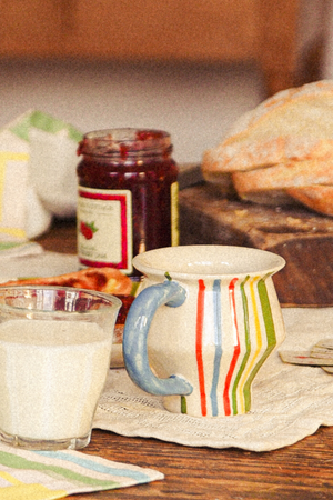 Hand Painted Angular Mug - Striped
