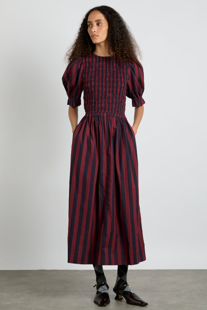 Bluebelle Midi Dress - Red/Navy