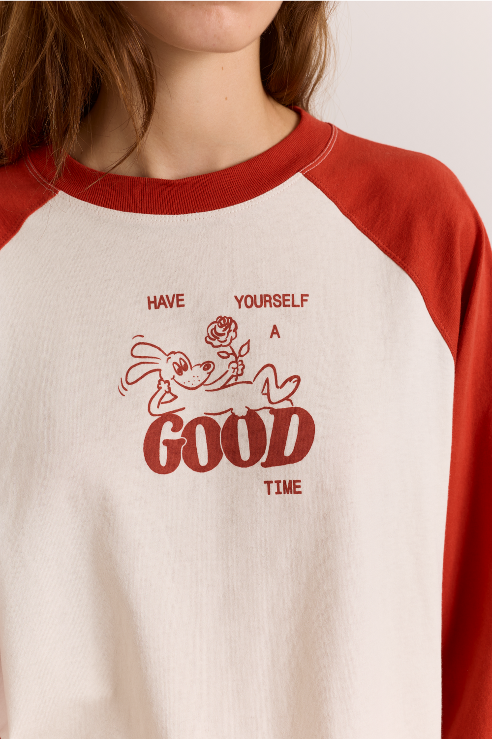 Good Time Bodega Baseball Raglan Tee - Red
