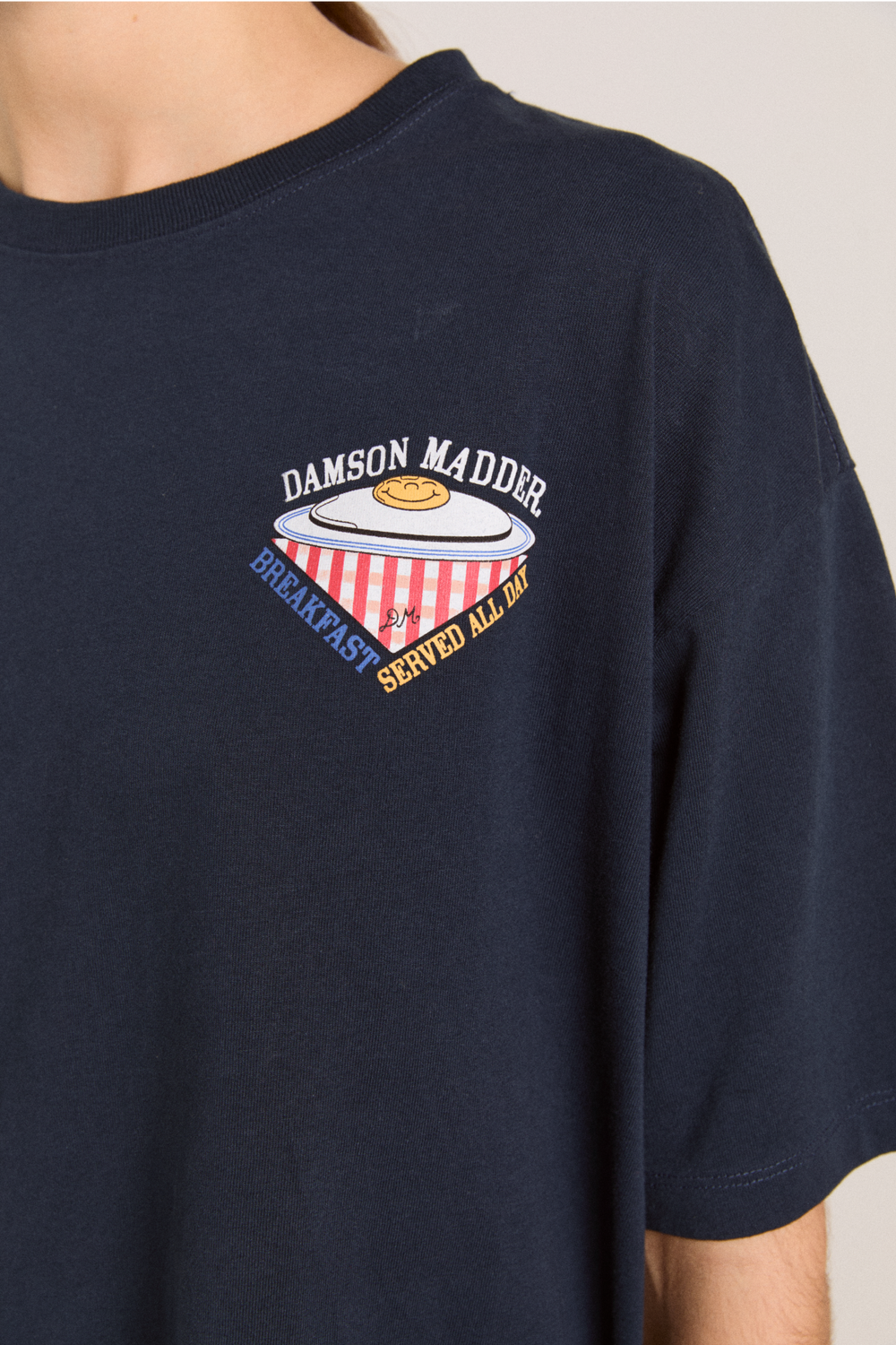all day breakfast tee - navy