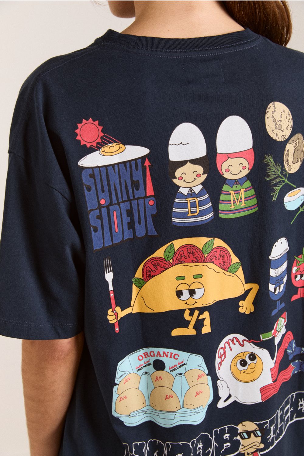 all day breakfast tee - navy
