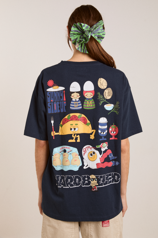 all day breakfast tee - navy