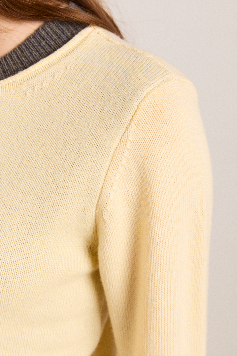 callie layer wool and cashmere blend cardigan - butter/grey