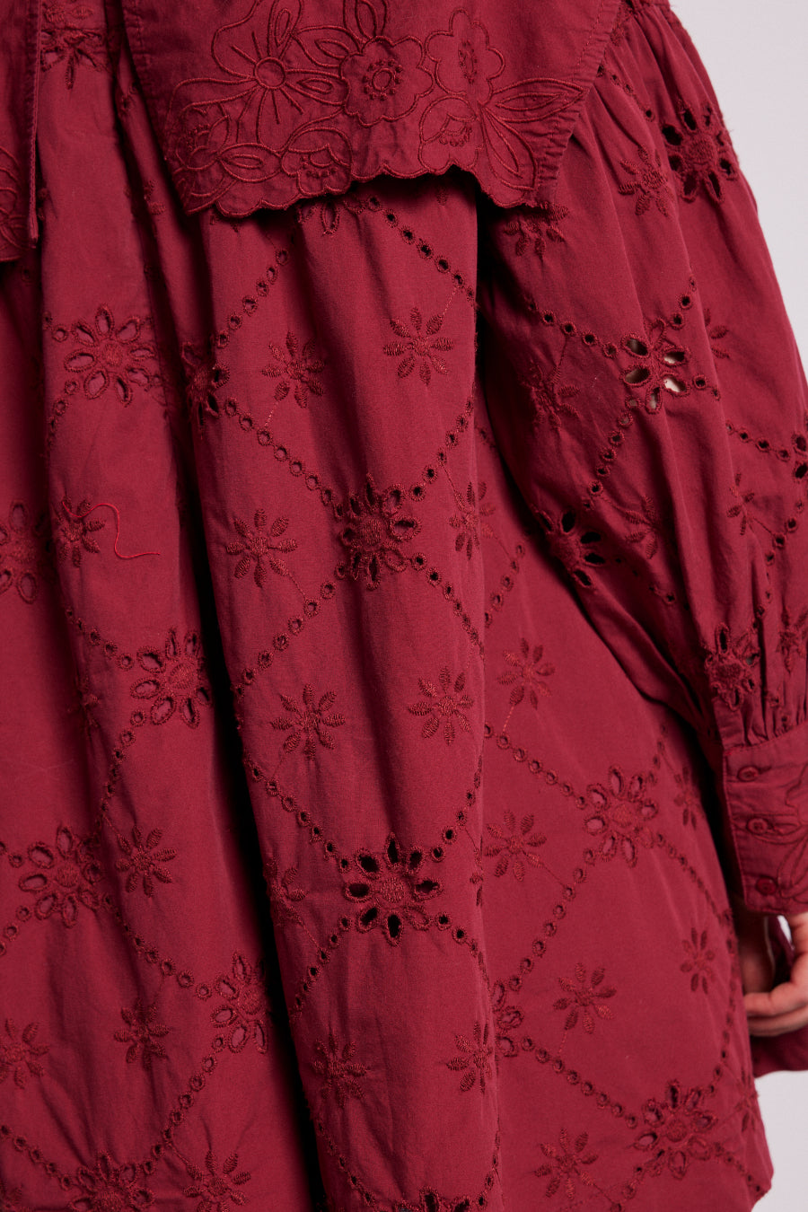 NEW Finders Keepers Alchemy Embroidered 2024 Dress in Burgundy