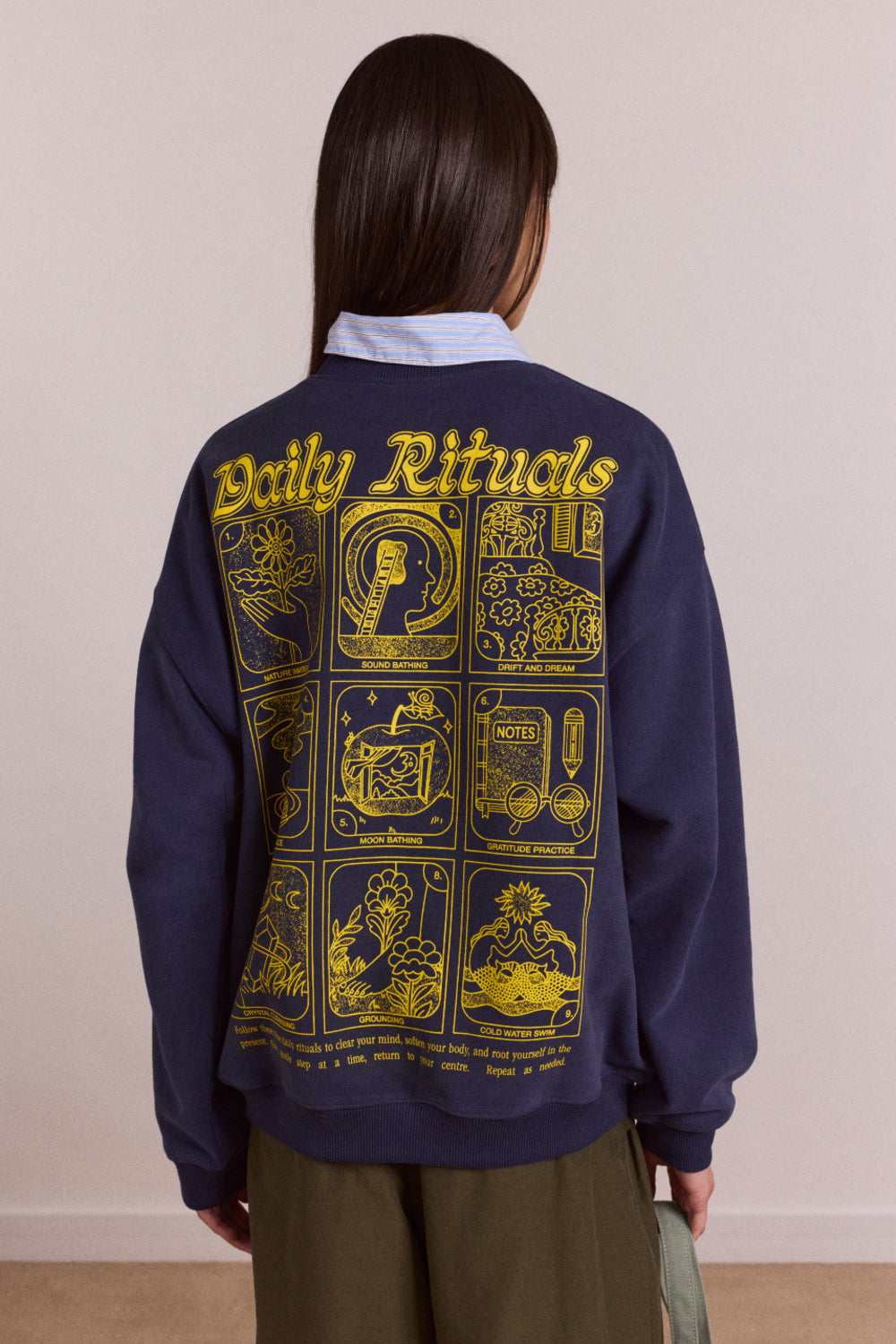Daily Rituals Sweat - Navy – Damson Madder