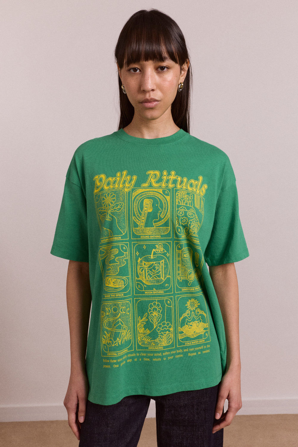 Daily Rituals Graphic Tee - Green – Damson Madder