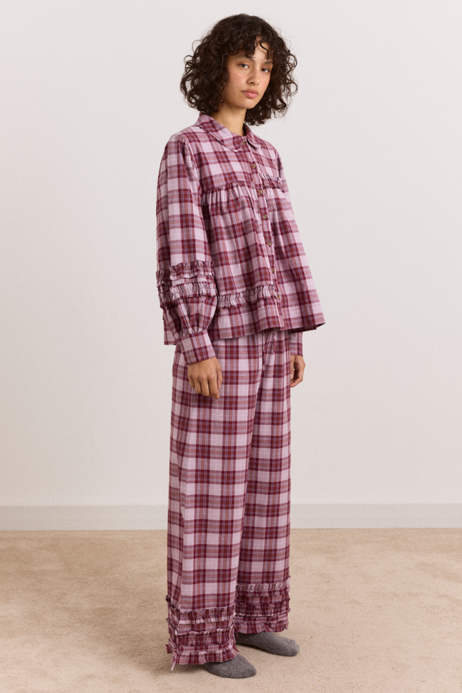 Elio Pyjama Set - Berry Lilac Check
