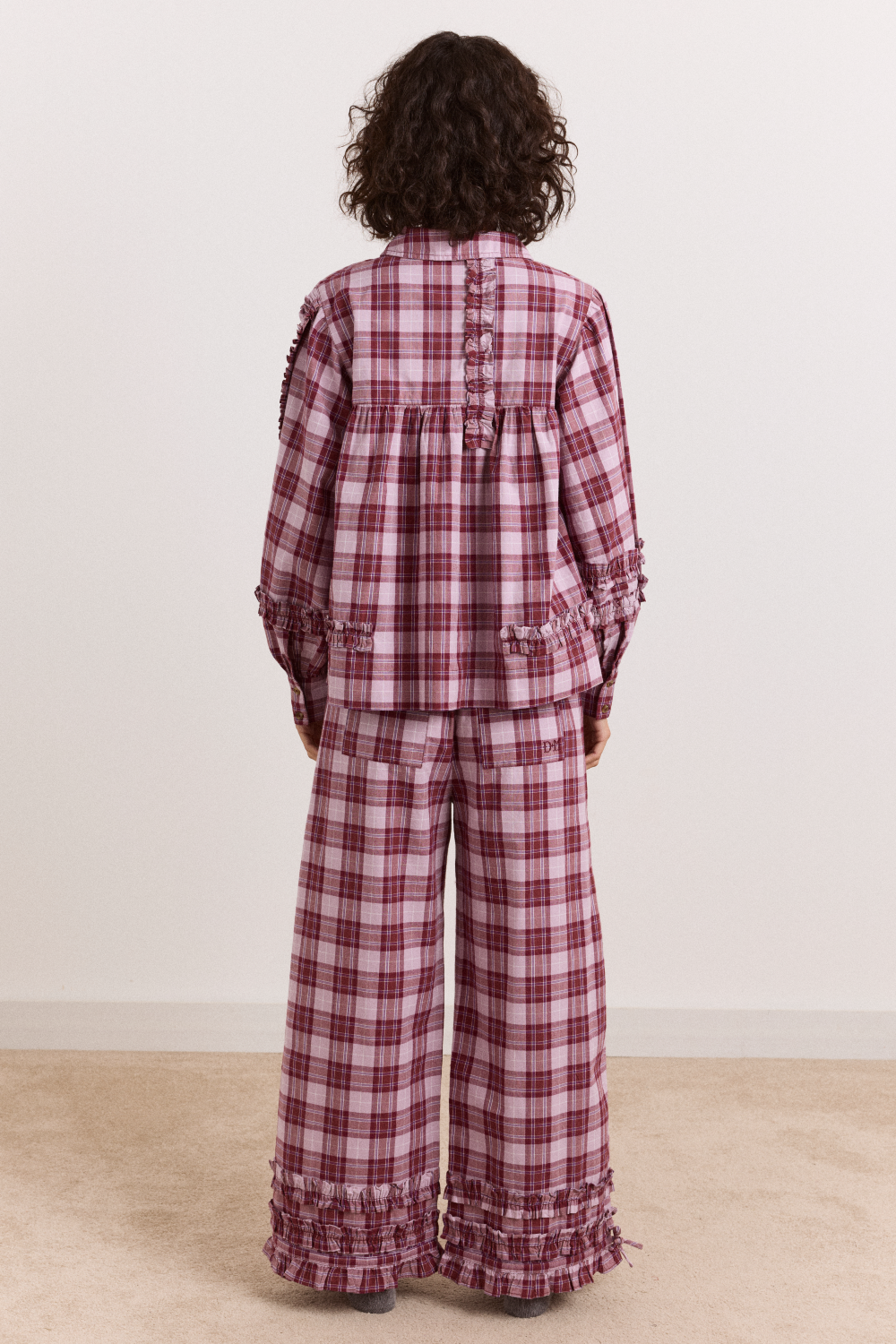 Elio Pyjama Set - Berry Lilac Check