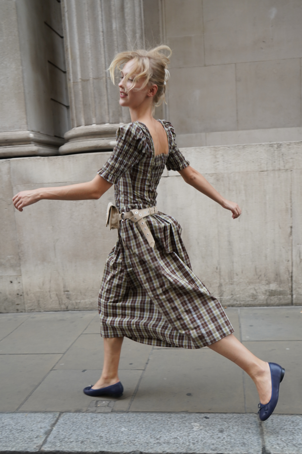 Molly Midi Dress - Cocoa Check