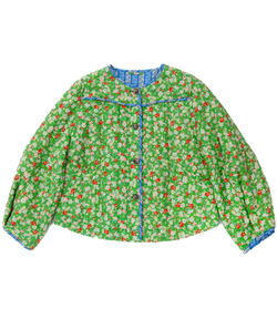 MACY QUILTED JACKET - GREEN FLORAL