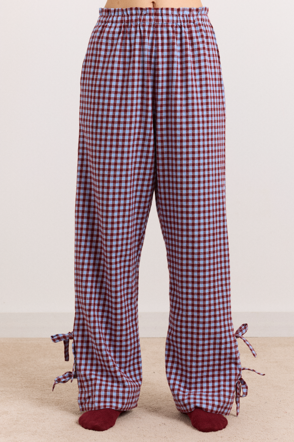 Floki Flannel Pyjama Set - Red & Blue Gingham