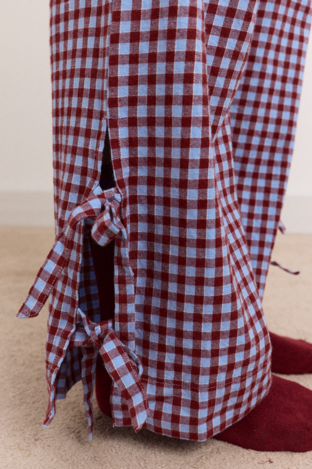 Floki Flannel Pyjama Set - Red & Blue Gingham