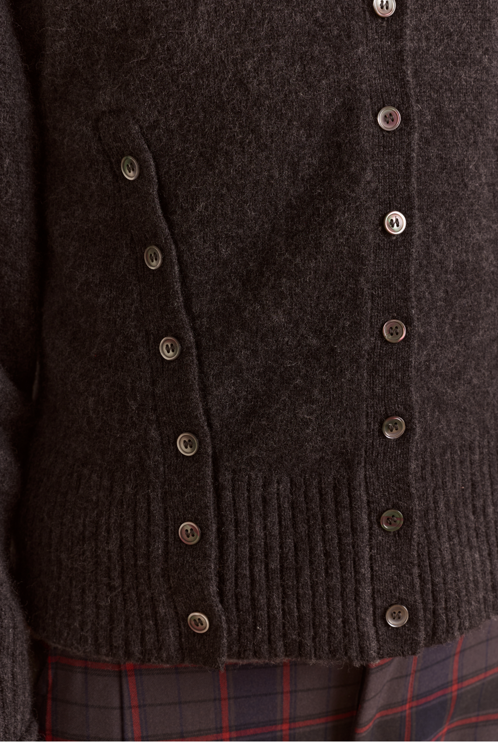 Franny Merino Wool Cardigan Set - Charcoal / Grey