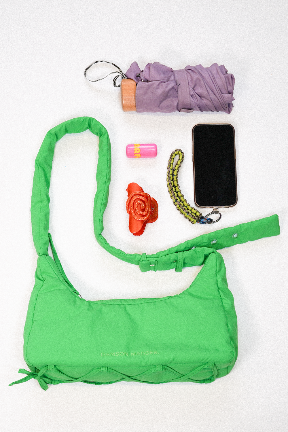 puffy saz bag - green
