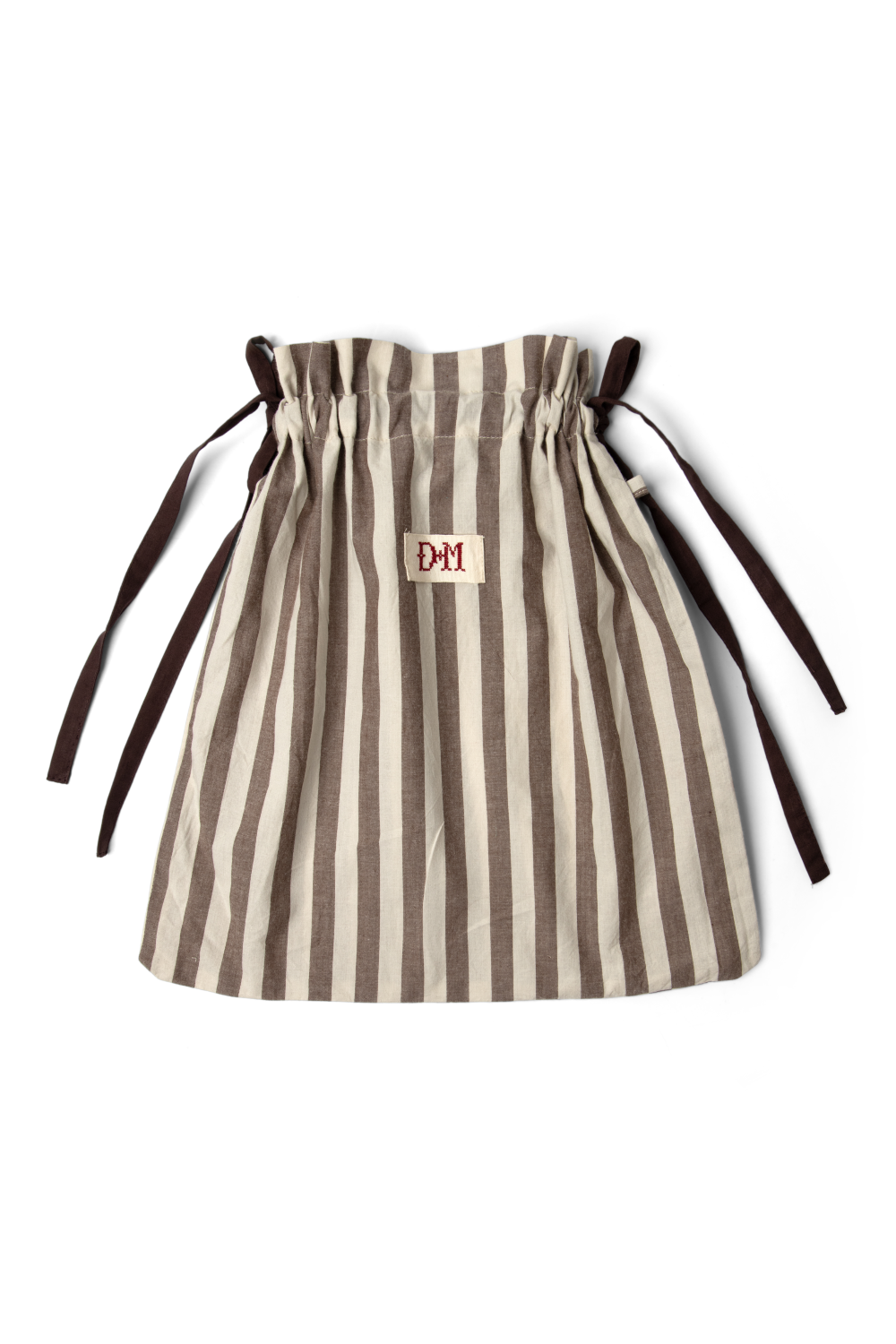 Izzy Pyjama Set - Choc Ecru Stripe