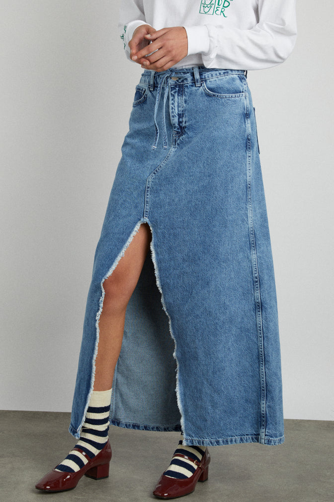 Kaia Denim Maxi Skirt