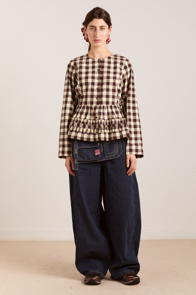 Madison Blouse - Butter Gingham – Damson Madder