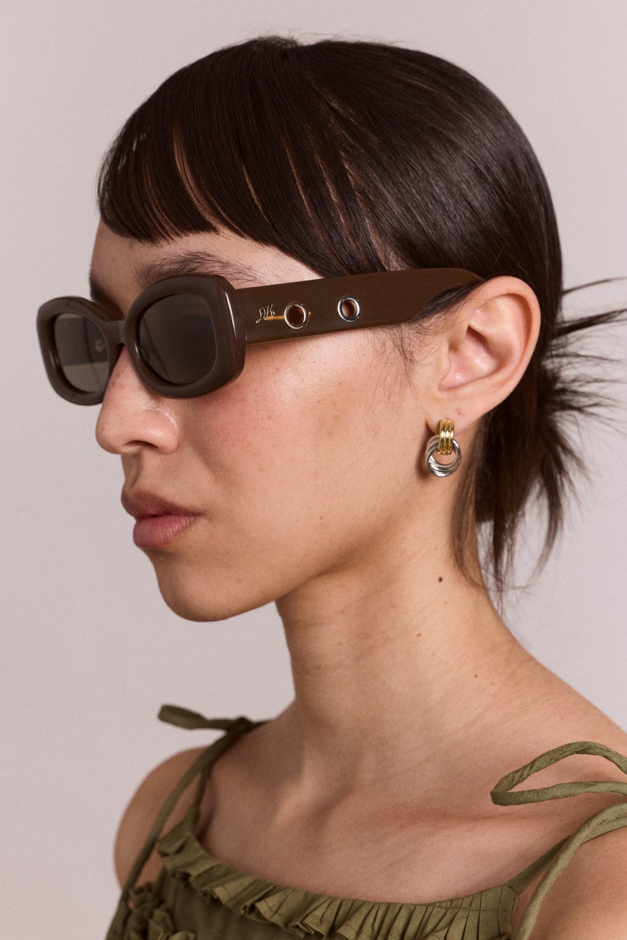 Faye Eyelet Sunglasses - Chocolate – Damson Madder