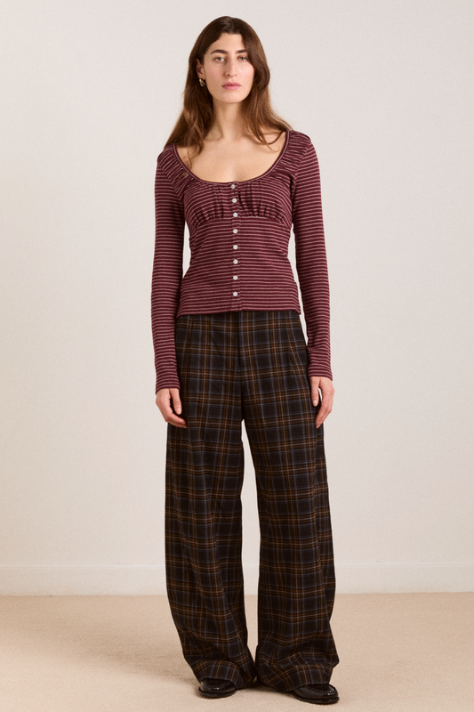 haisley check tailored trouser - multi