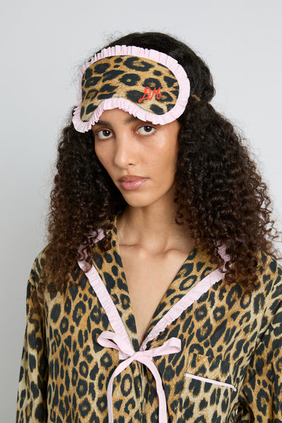 damson pj eye mask - leopard