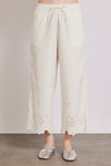 lana trousers - white broderie