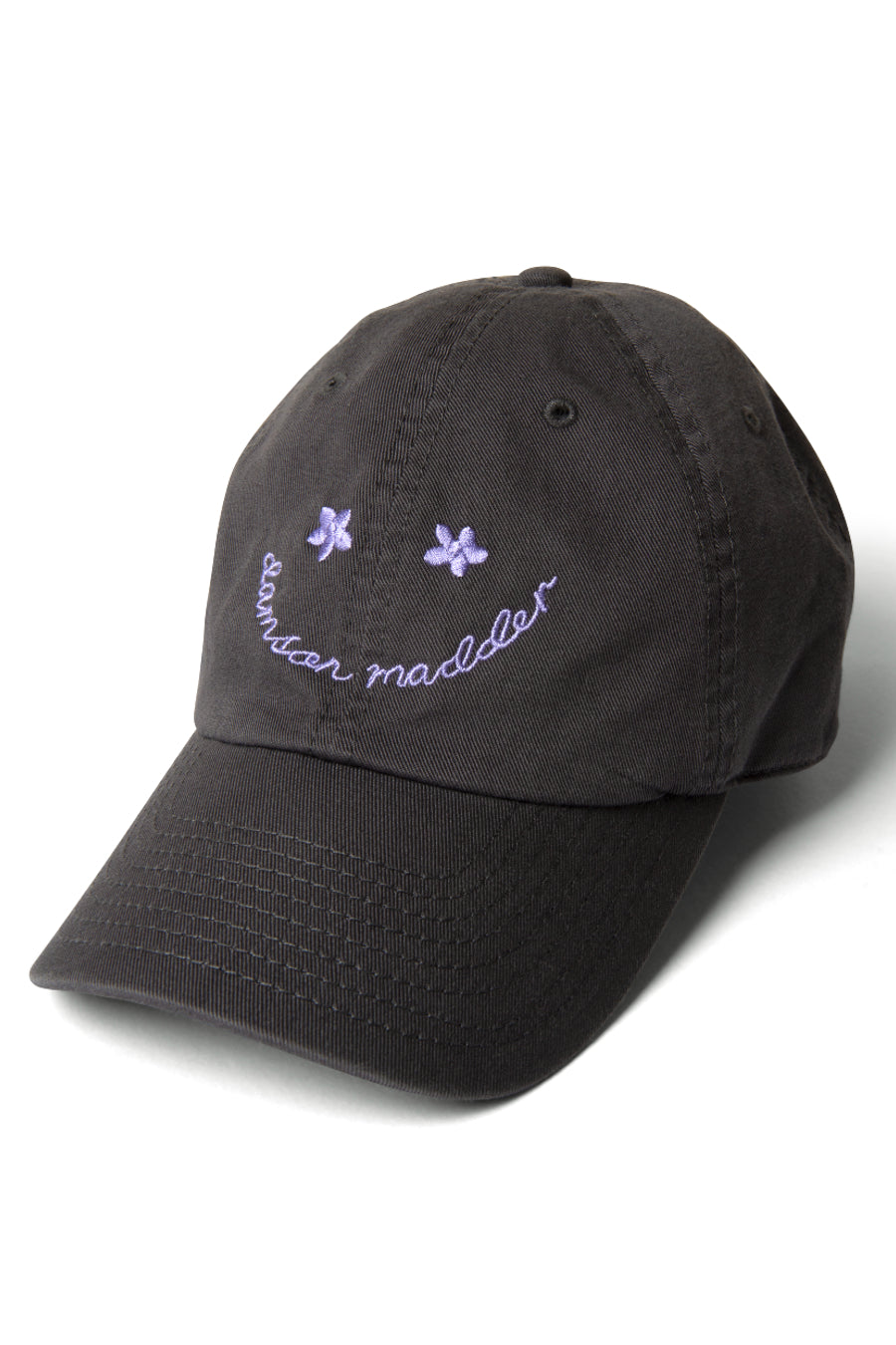 smiley cap with lilac embroidery - web exclusive