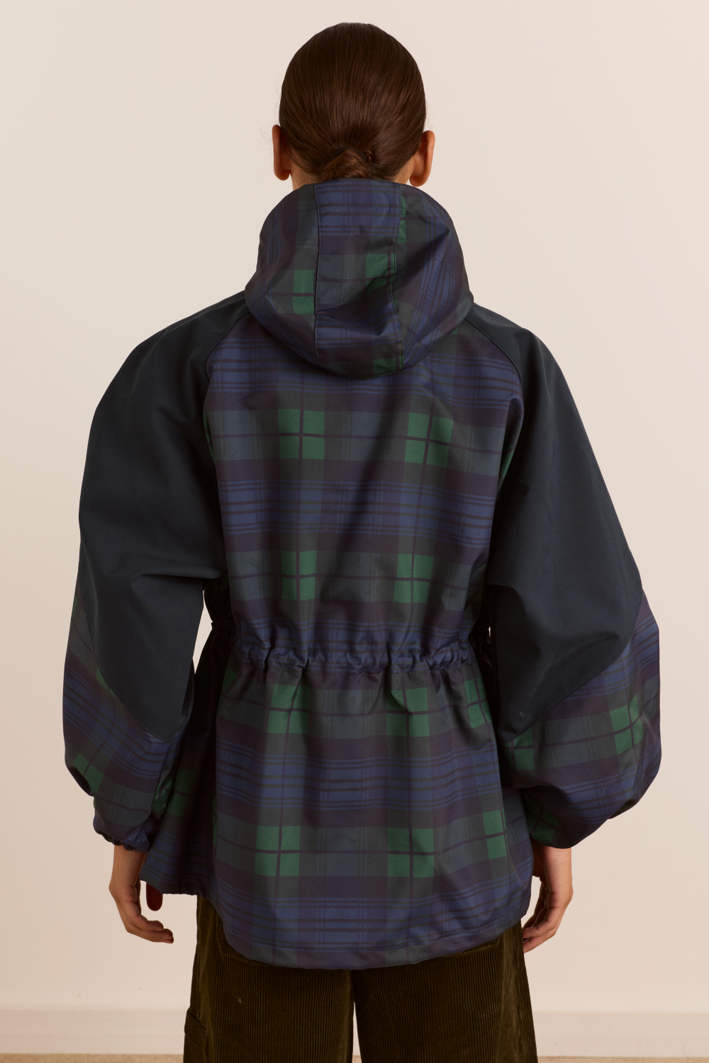 Liu Shower Proof Raincoat - Navy Check