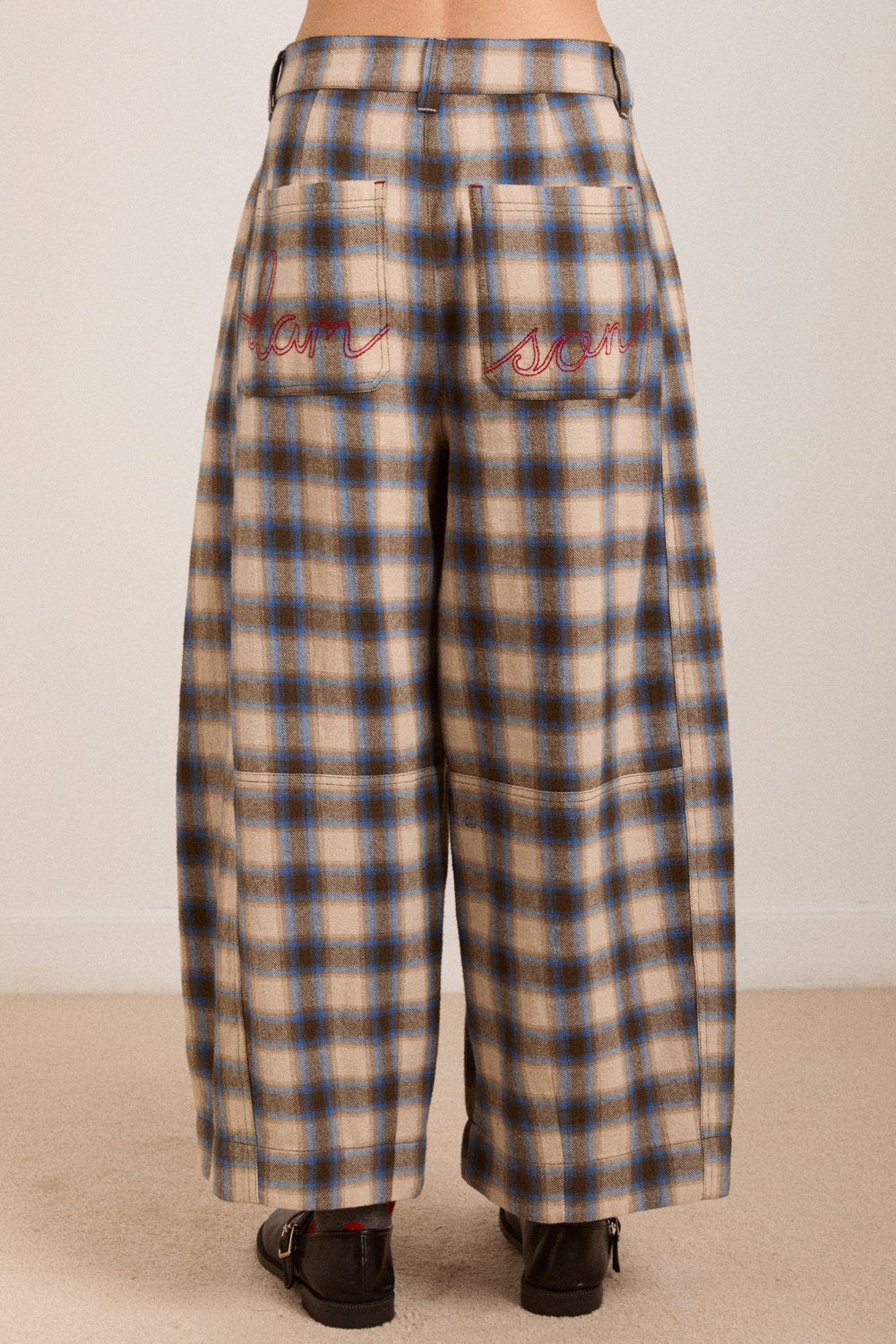 mara trouser - blur brushed check