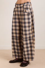 mara trouser - blur brushed check