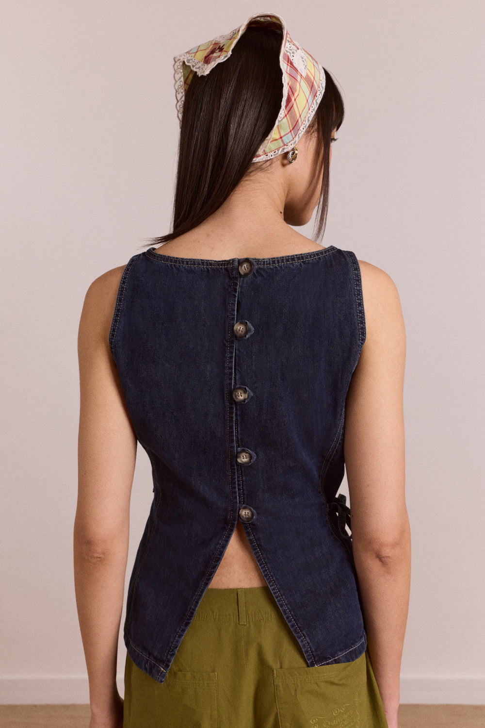 Damson madder ダムソンマダー　ベスト maxime top - dark indigo – Damson Madder