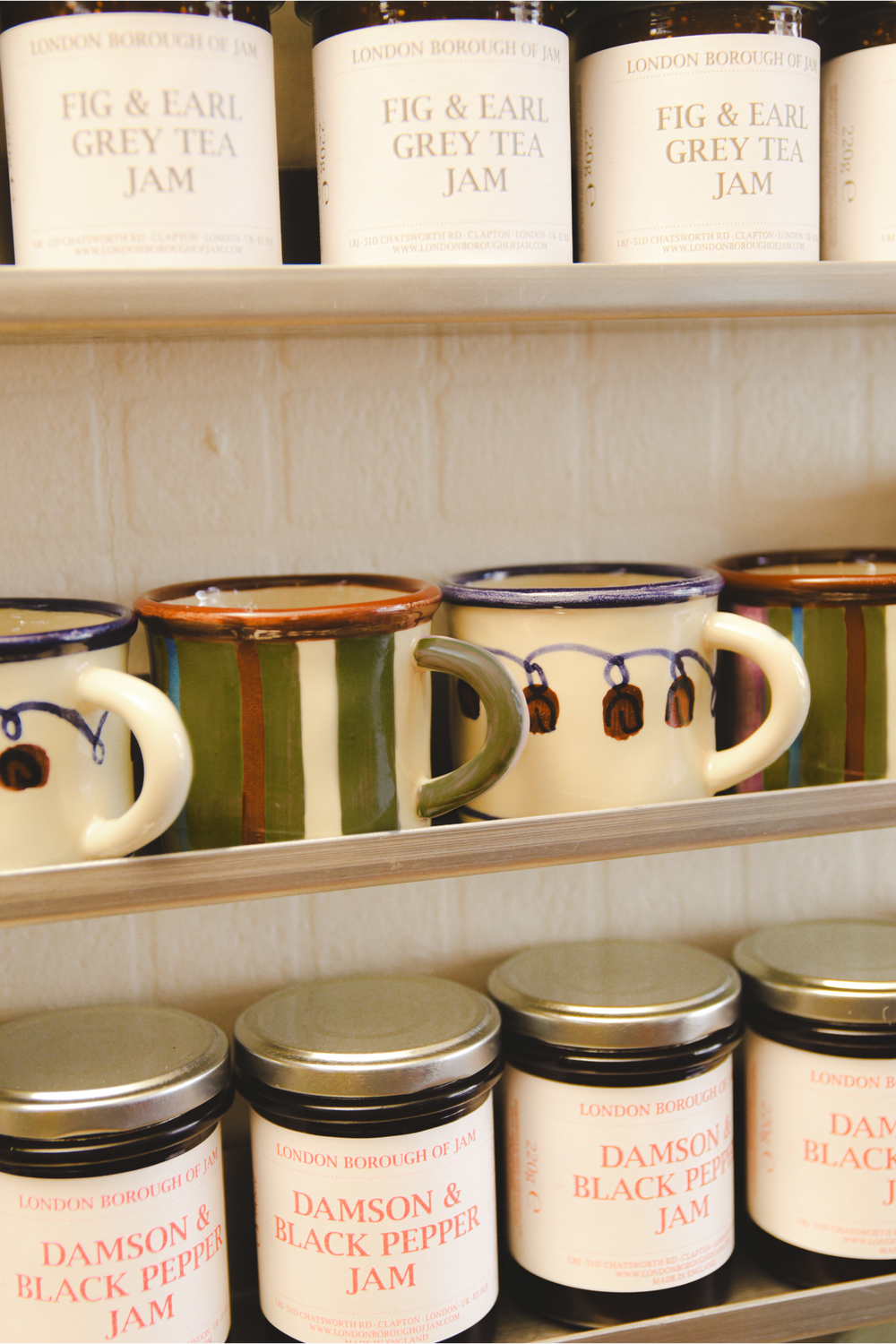 Hand Painted Ceramic Stripe Espresso Mug