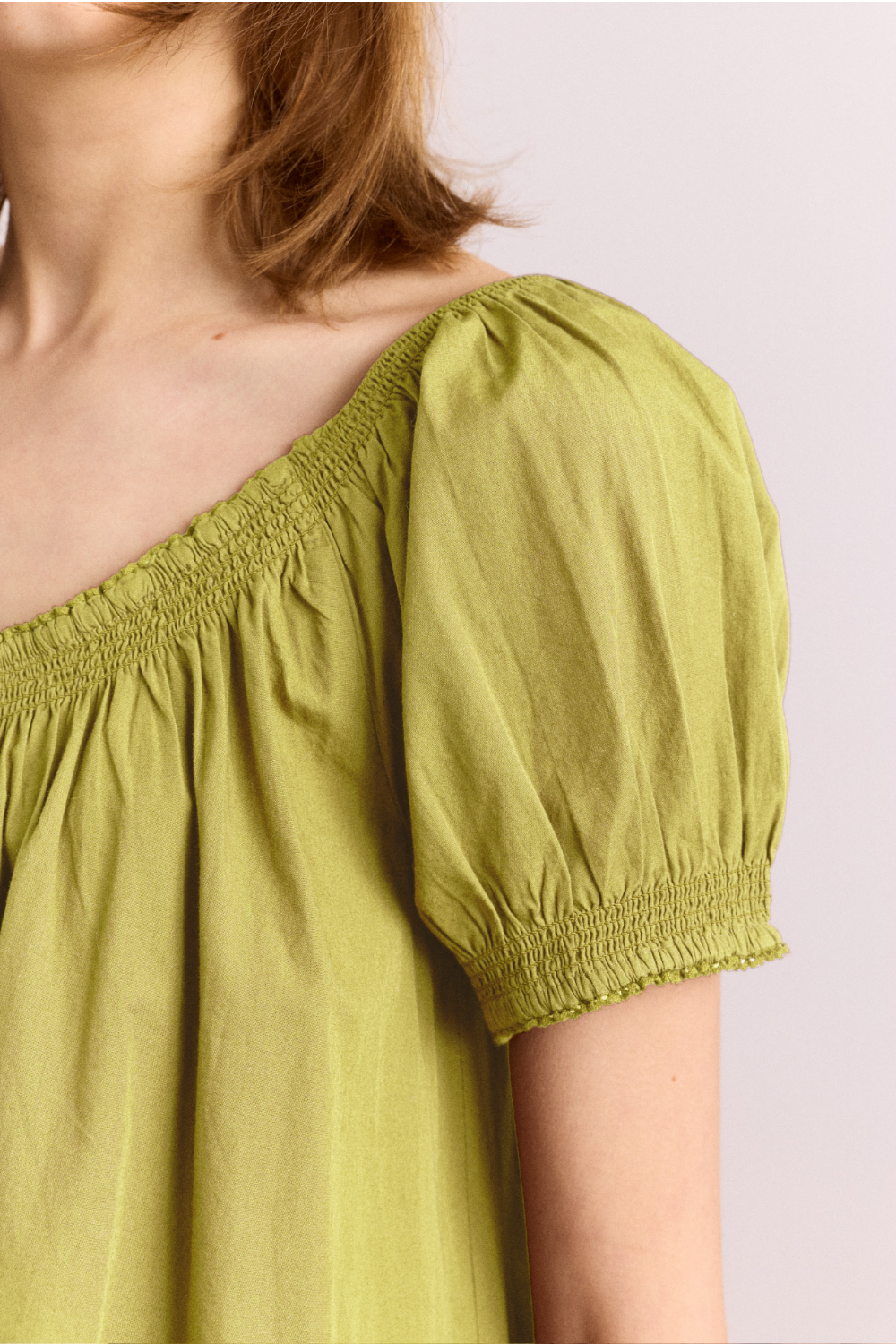 Damson Madder - Noemie Mini Dress - Celery