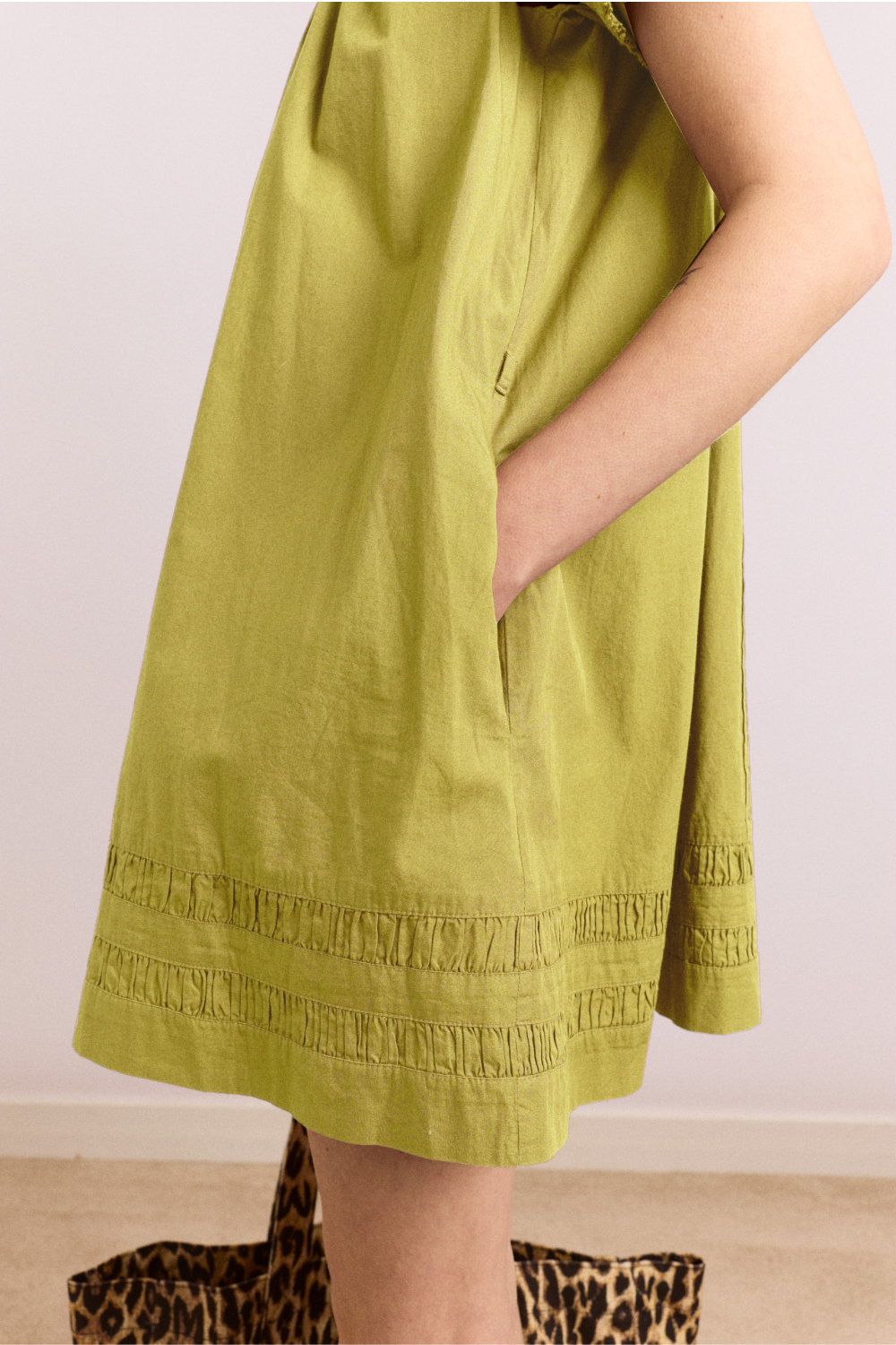 Noemie Mini Dress - Celery