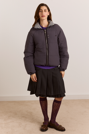 Reversible Opal Puffer- Mix Gingham