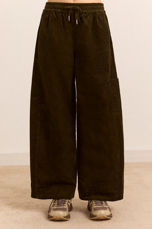 Felix Cord Trouser - Dark Olive