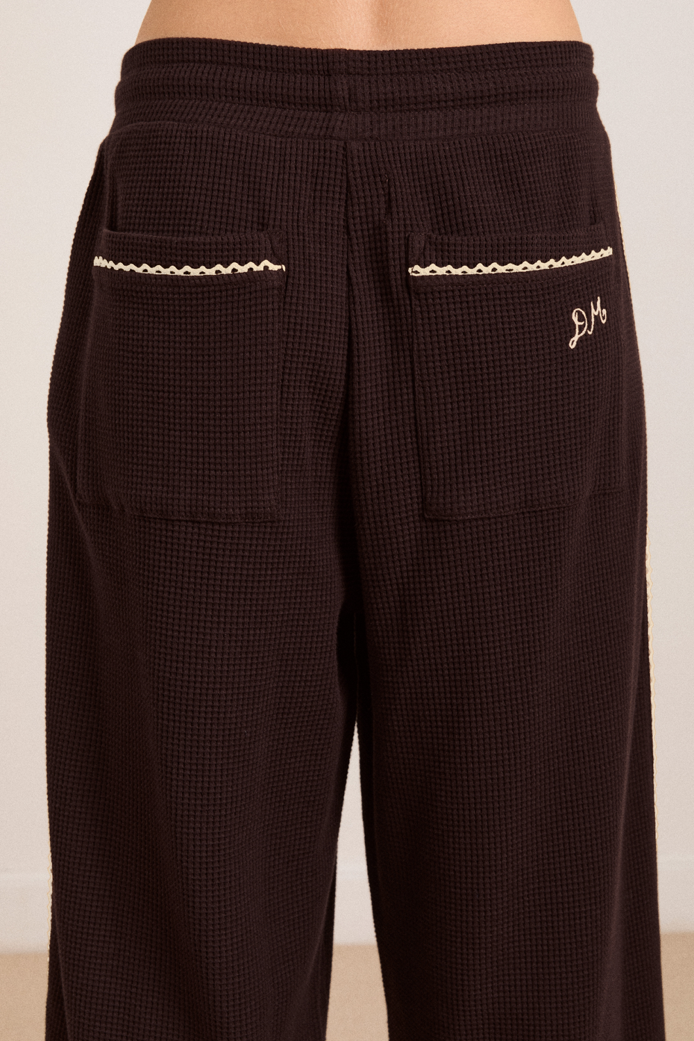 piper waffle jogger - chocolate