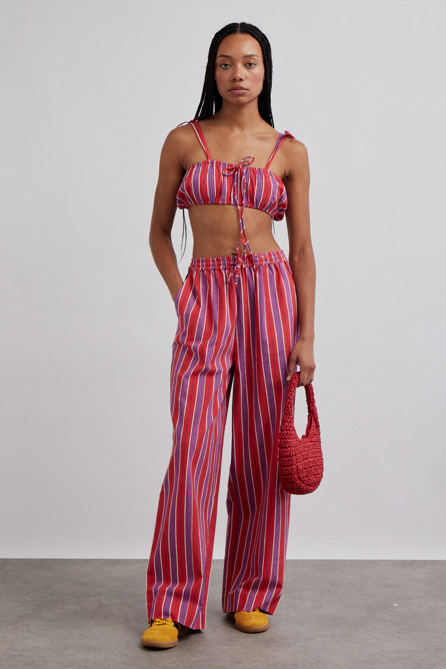 chlo trousers - red stripe